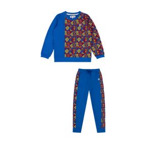 Mixed Up Clothing Boys Sweatshirt and Jogger Set Blue Multicolor