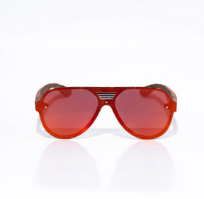 Amber orange aviator unisex sunglasses reflectors