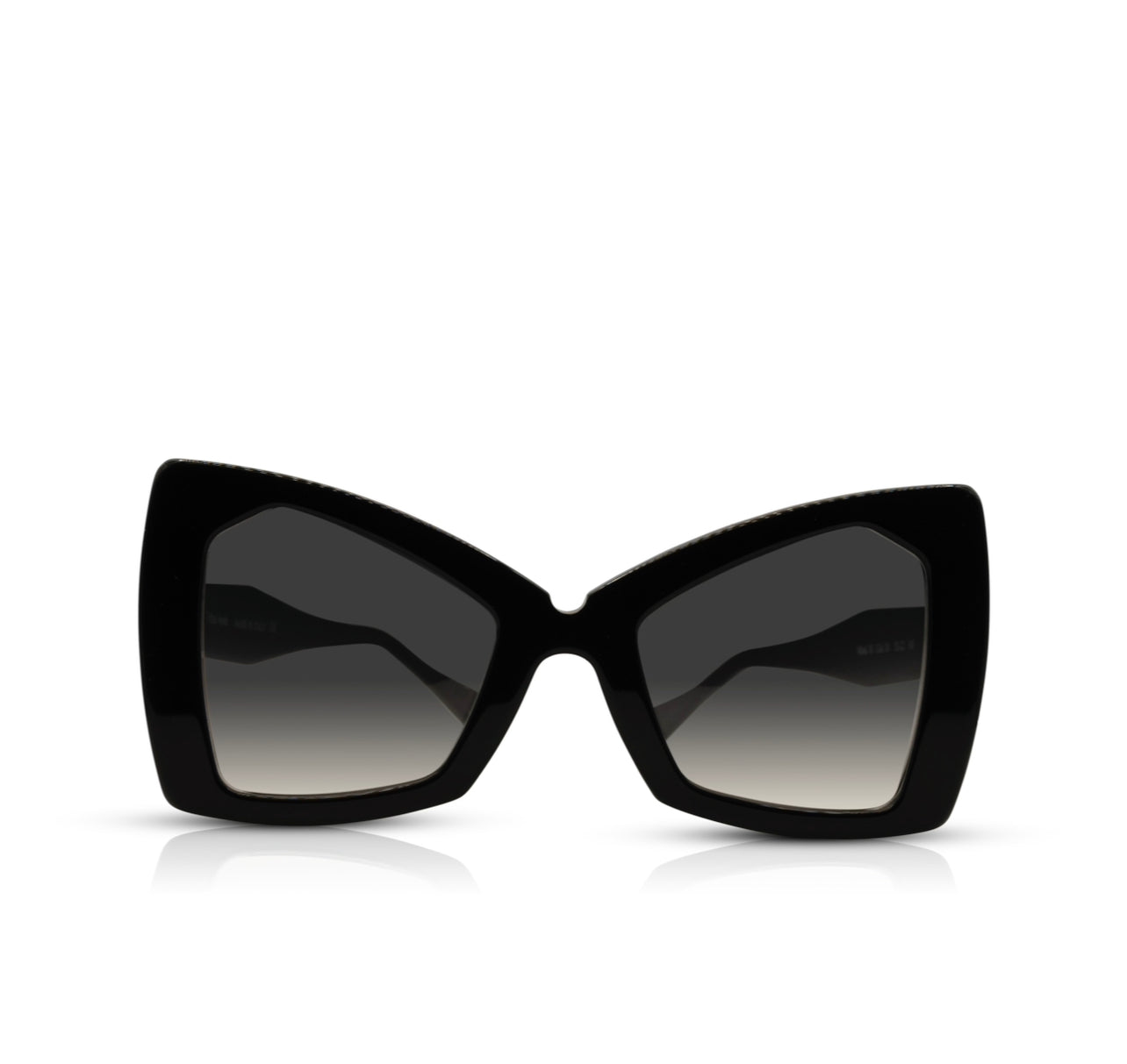 The Admiral black acetate cat eye unisex oversized sunglasses