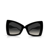 The Admiral black acetate cat eye unisex oversized sunglasses