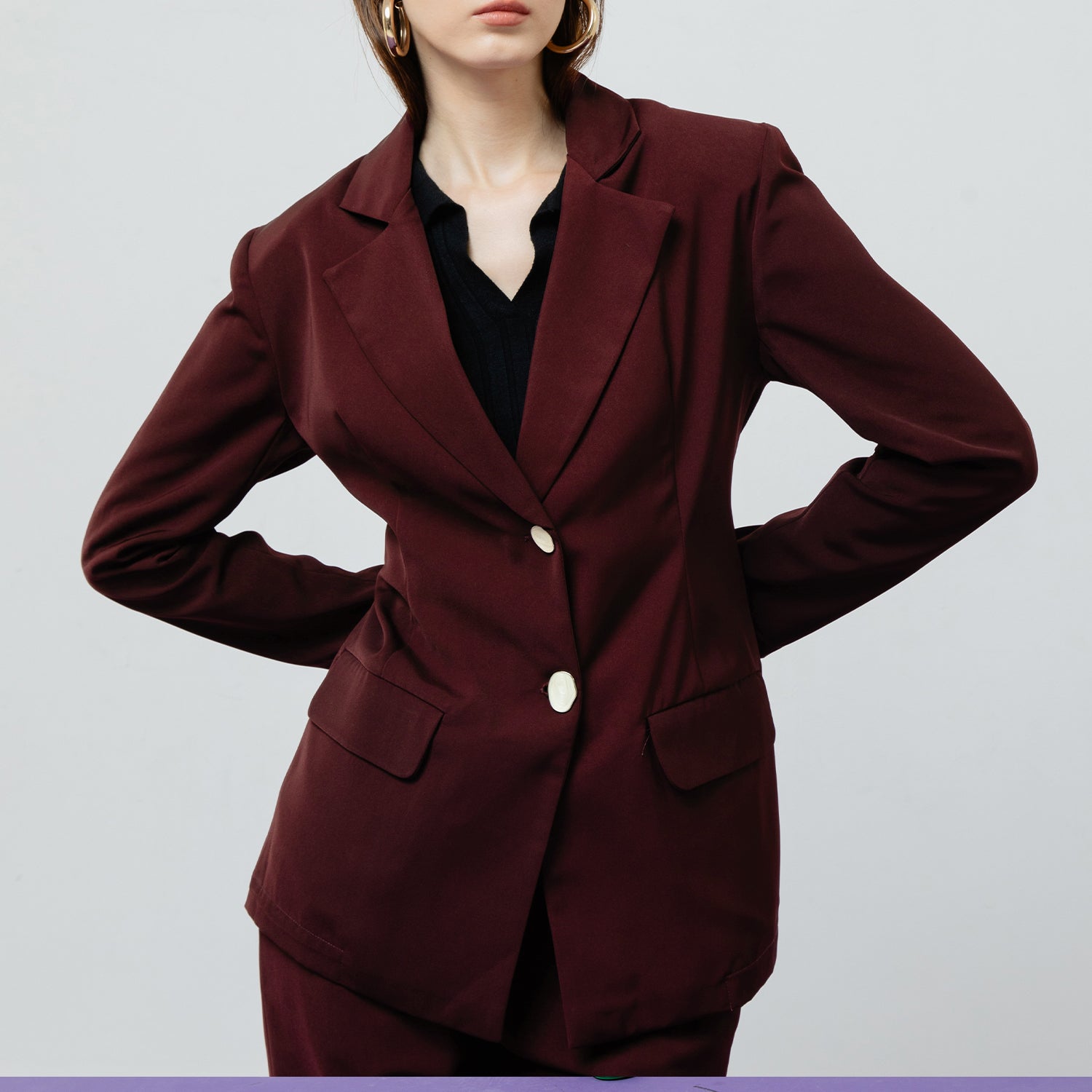 ZOE MAROON BLAZER