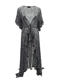 Korinne Standard Kaftan-Black & White Abstract Print