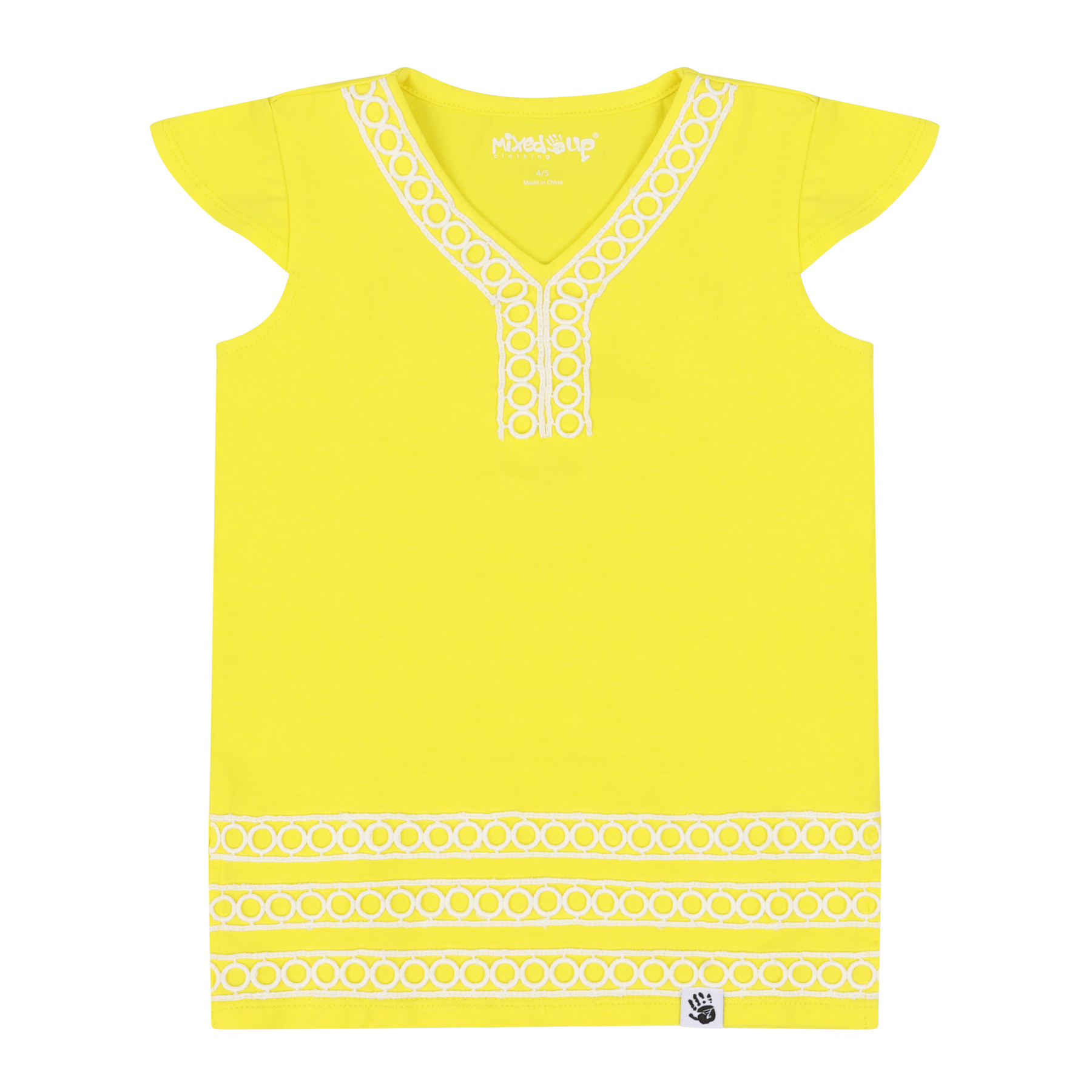 Mixed Up Clothing Girls Burda Tunic & Short Set - Blazing Yellow/Animal Arabesque