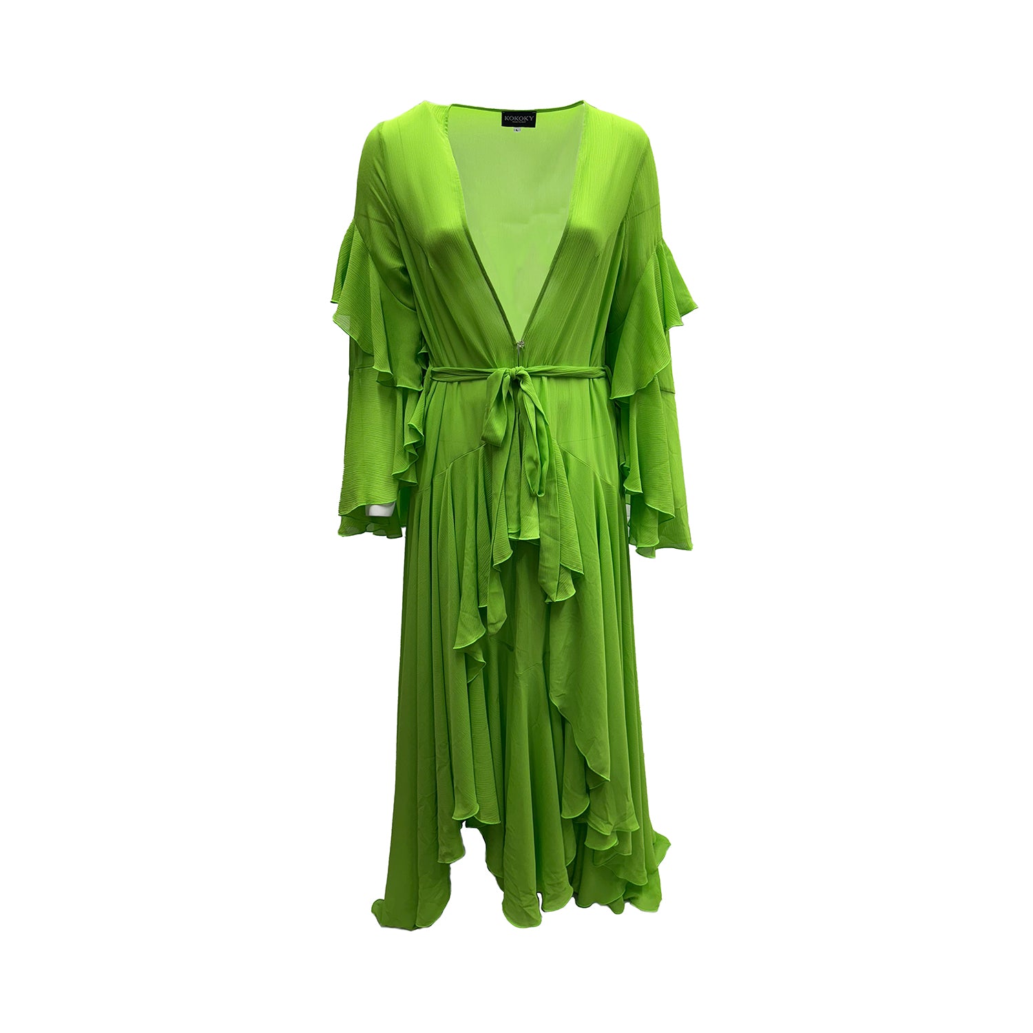 Korinne Deluxe Kaftan-Neon Green