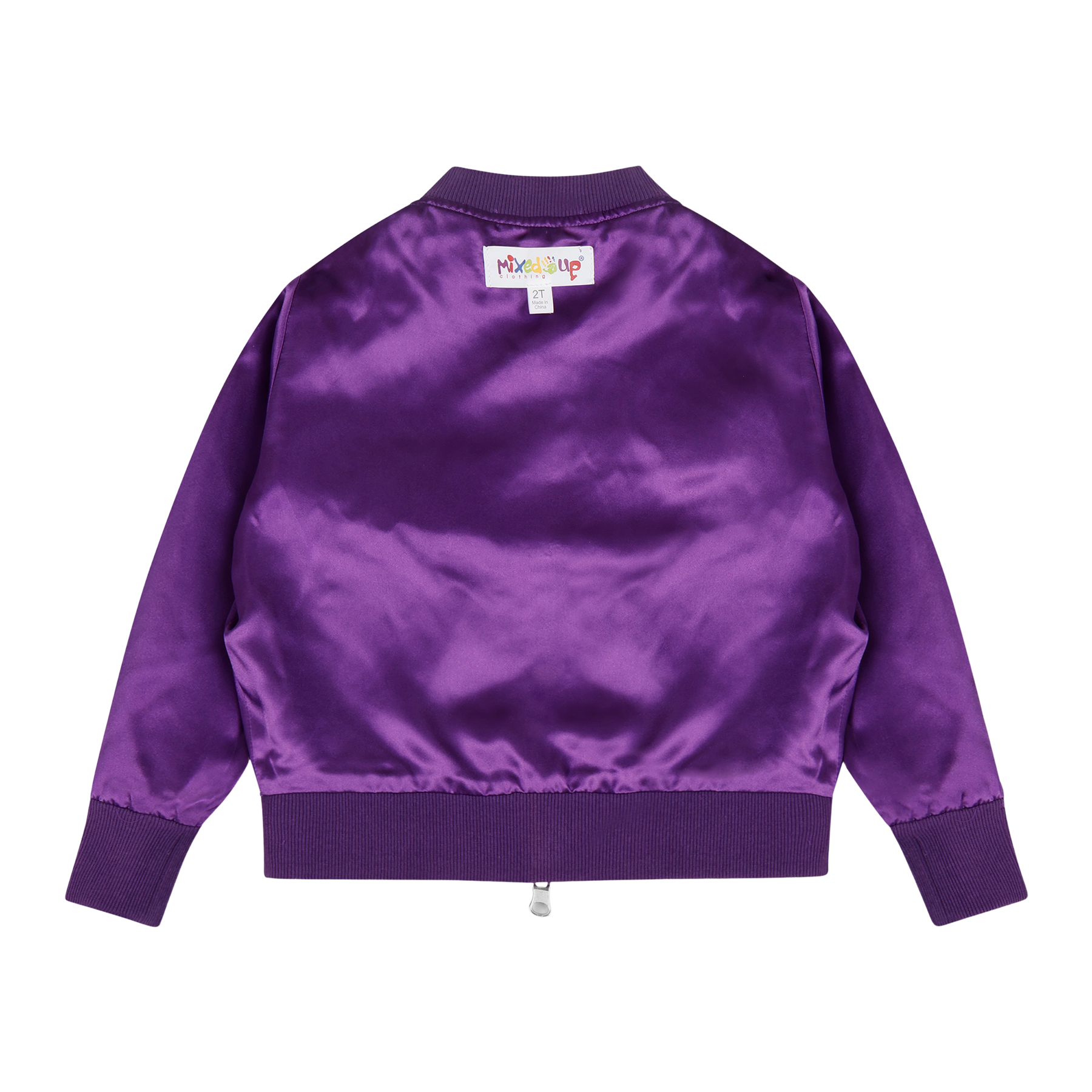 Kids Reversible Zip up Lightweight Bomber Jacket - Purple Multicolor Stripe