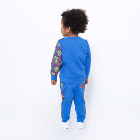 Mixed Up Clothing Baby Crewneck Sweatshirt and Jogger Pant Set Blue Multicolor