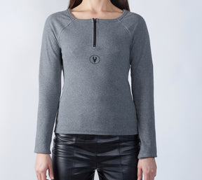 Essential Zipper Square Neck Long Sleeve