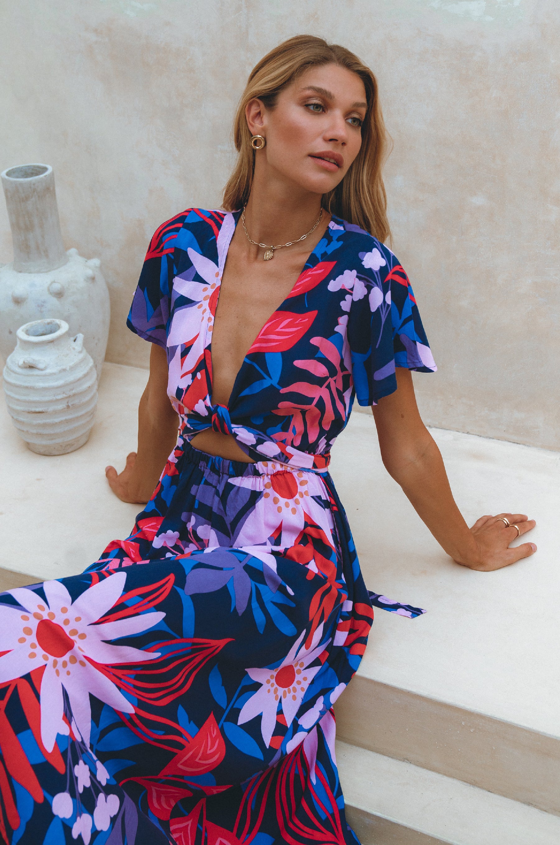 Samara Convertible Midi Dress - Tahiti