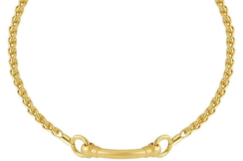 Senelagos Matte Bar Choker in 22K Yellow Gold Vermeil