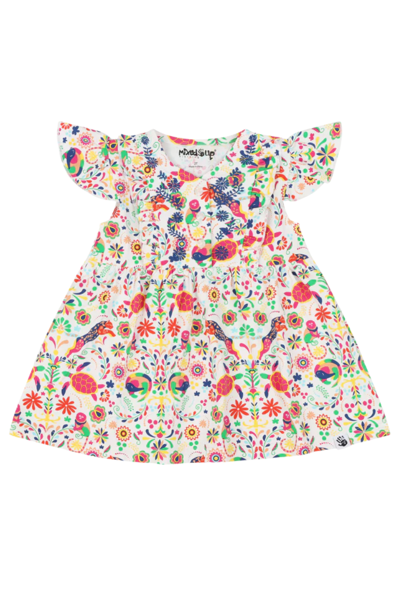 Mixed Up Clothing Girls Vestito Dress - Animal Arabesque