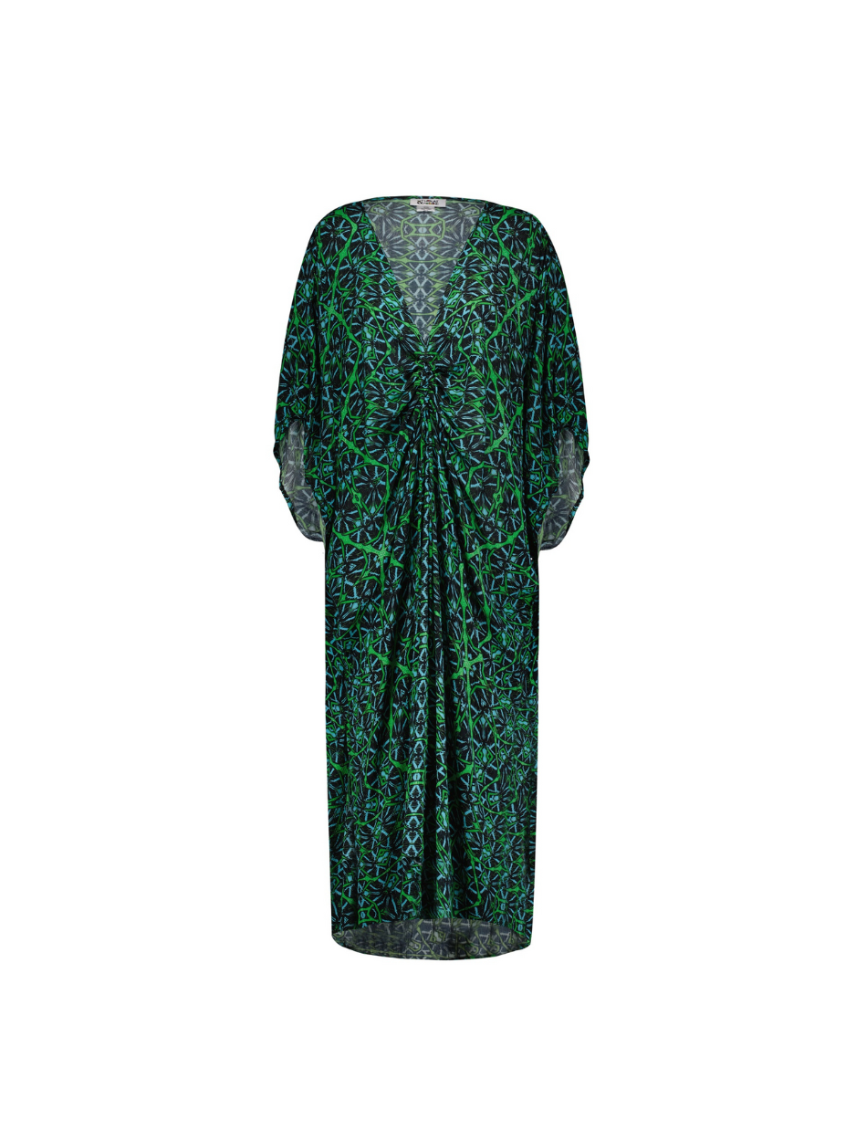 Obaatan Kaftan+Maxi Dress - Lazer Iguana (Bamboo Rayon)