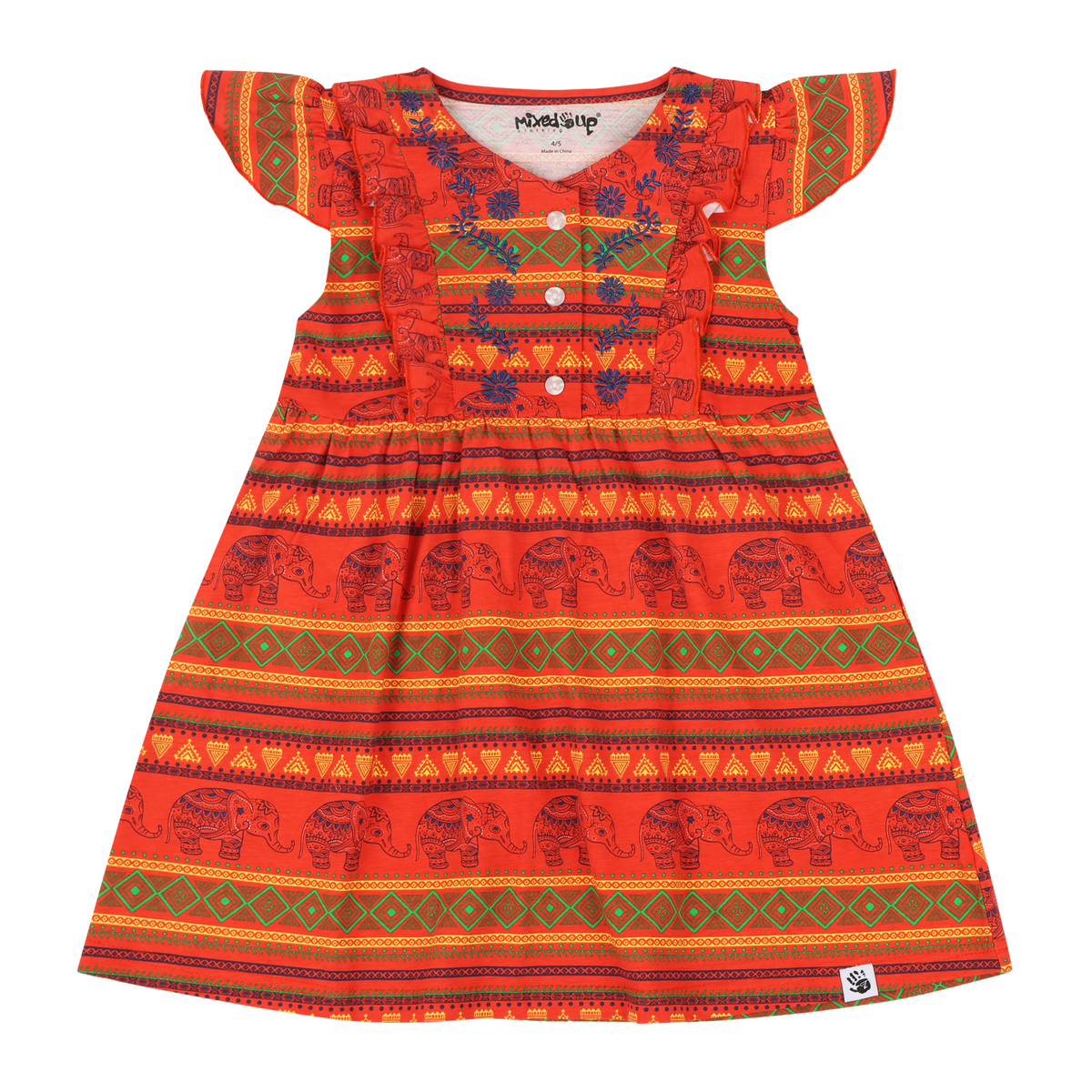 Mixed Up Clothing Girls Vestito Dress - Jacquard Stripe