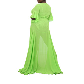 Korinne Standard Kaftan-Neon Green