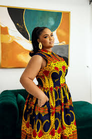 ARIRE AFRICAN PRINT MIDI DRESS